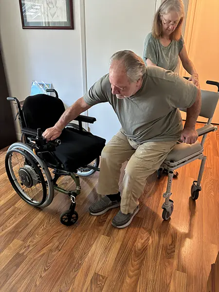 Ken transferring into the Nuprodx MC6000 tub slider system